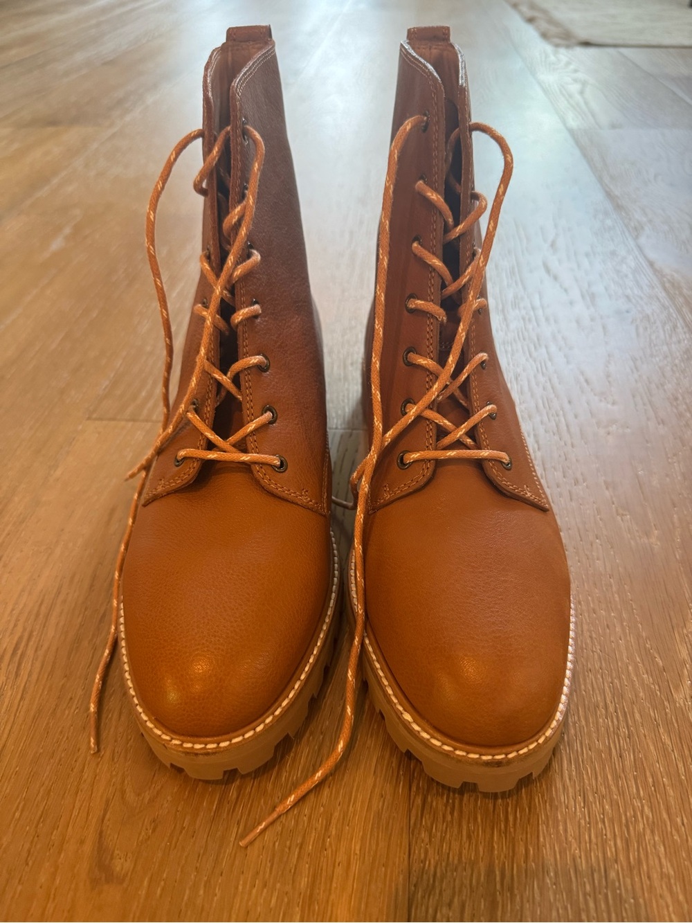 NWOT Madewell Leather Rayna Lace-Up Combat Boots Size 10 (Men's 8.5)